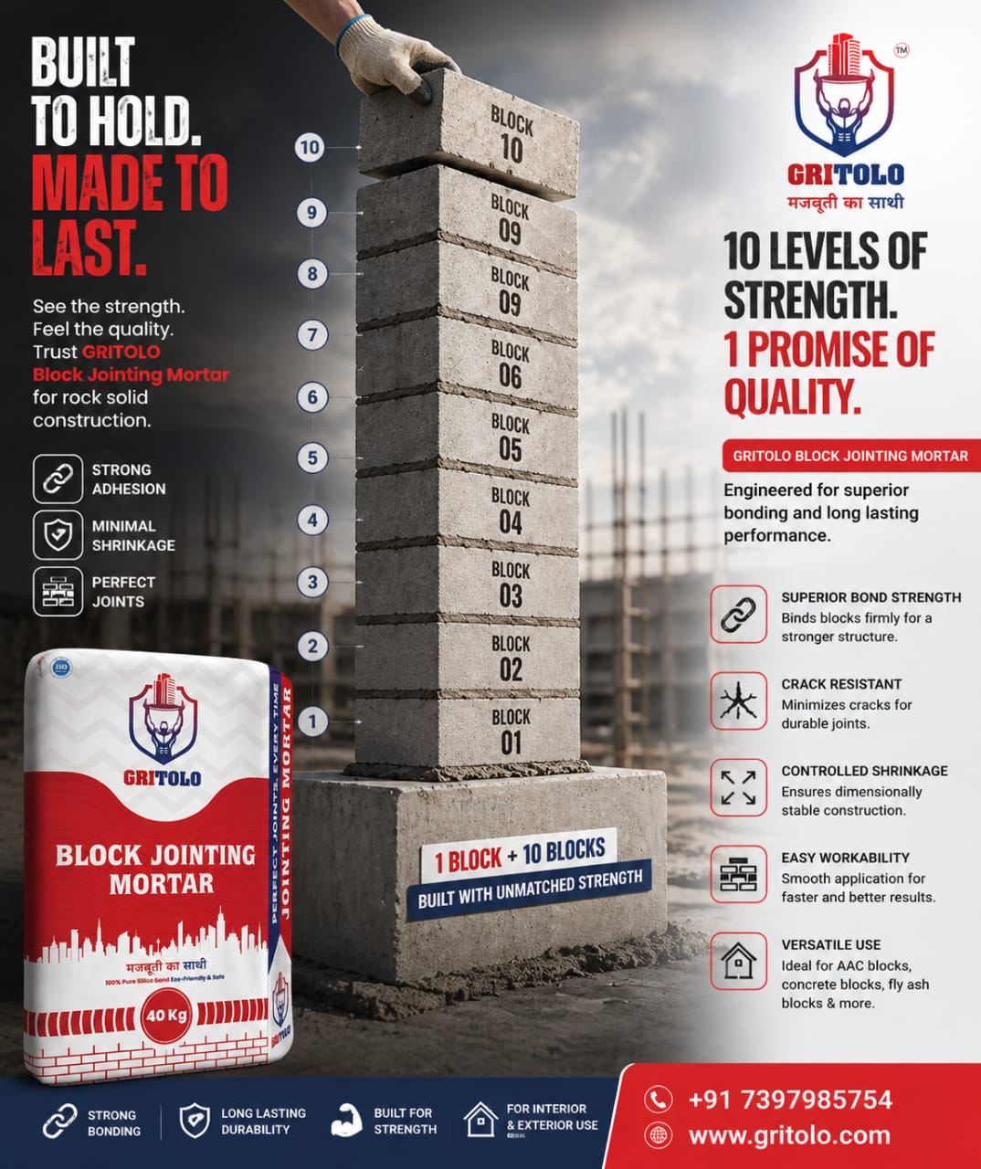 block jointing mortar price